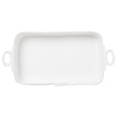 Lastra White Rectangular Baker
